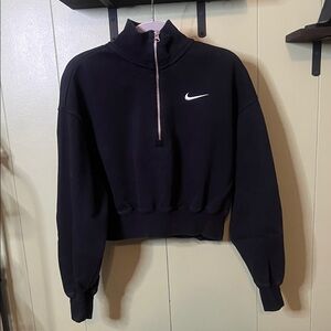 Nike Women's Black Half-Zip Sweatshirt